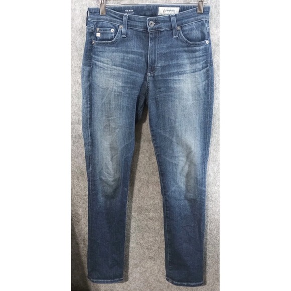 AG Adriano Goldschmied Jeans Women's Size 27 Blue The Mari High Rise Straight - Picture 1 of 15